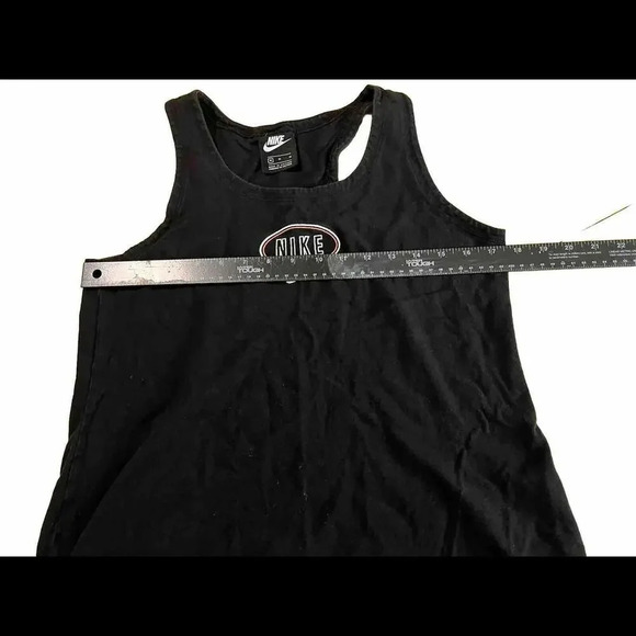 Nike Black Classic Embroidery Logo Tank Size Med VTG‎ Active Athletic - Picture 2 of 4